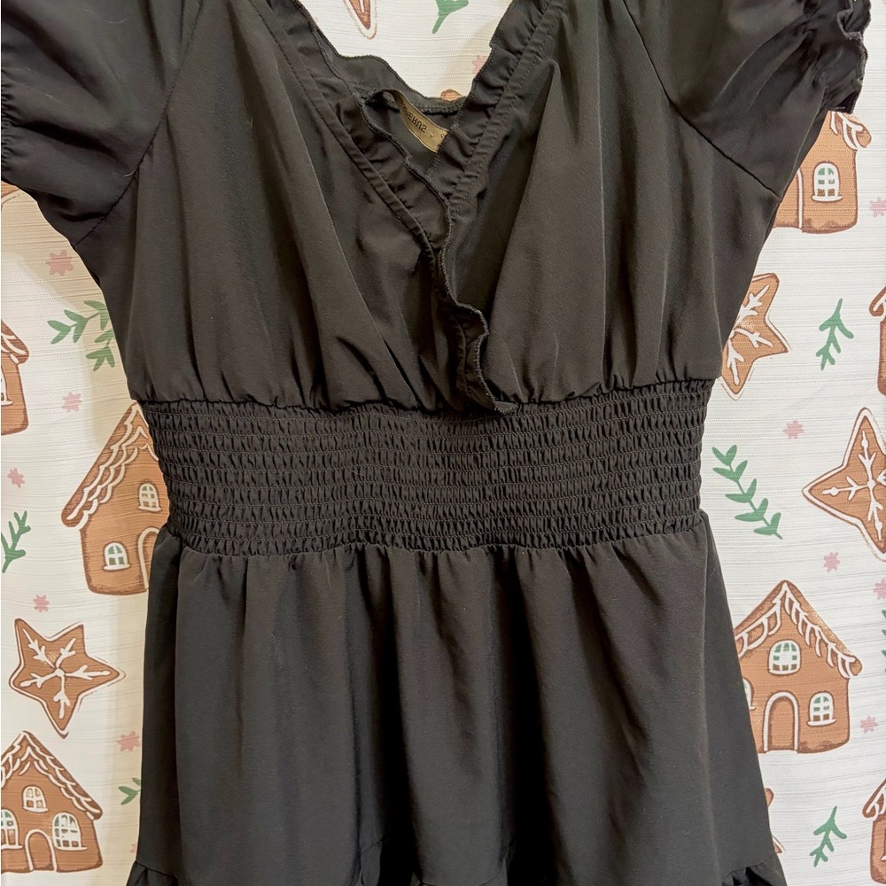 Black Ruffled Dress - Picture 2 of 5